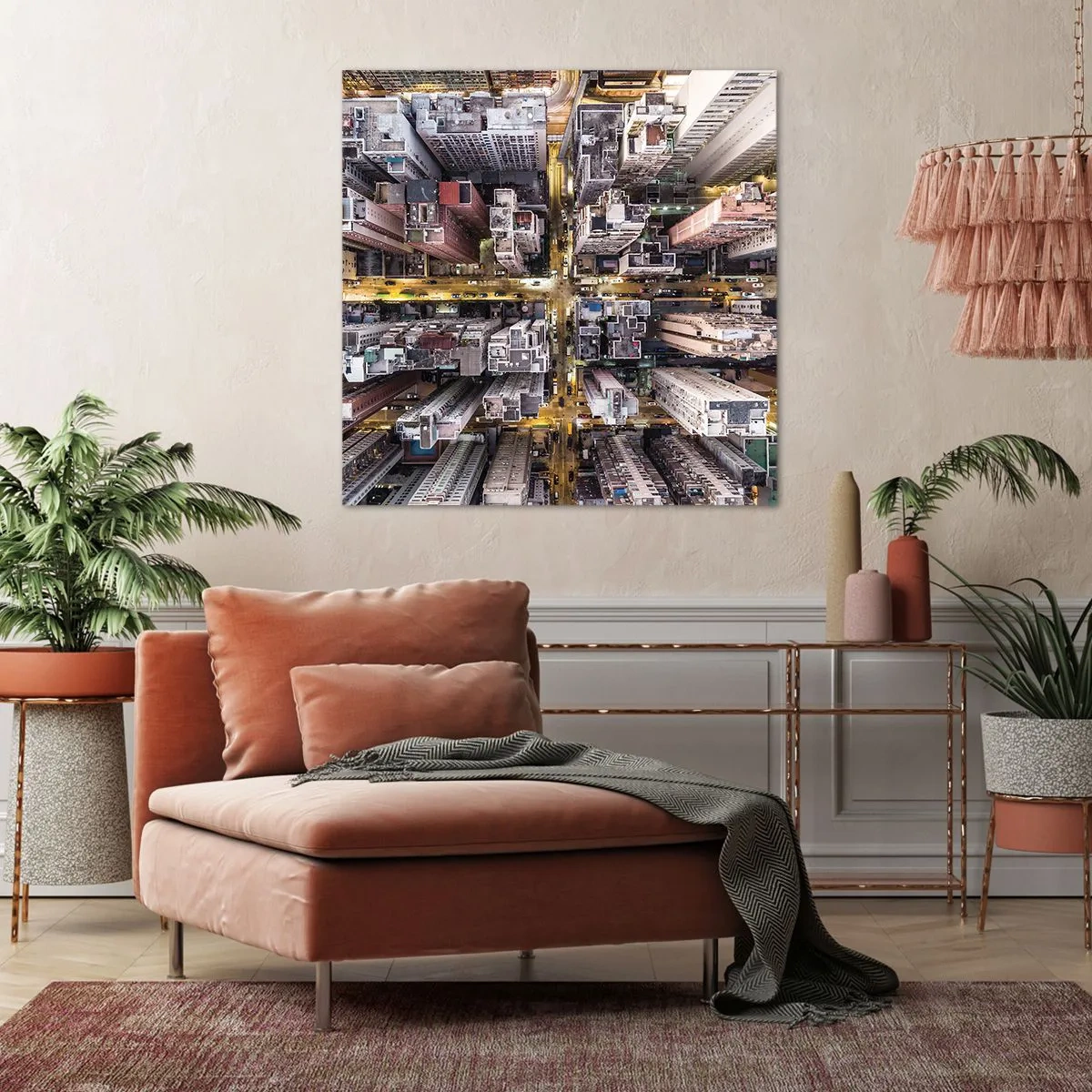 Canvas picture - Greetings from Hong Kong - 50x50 cm
