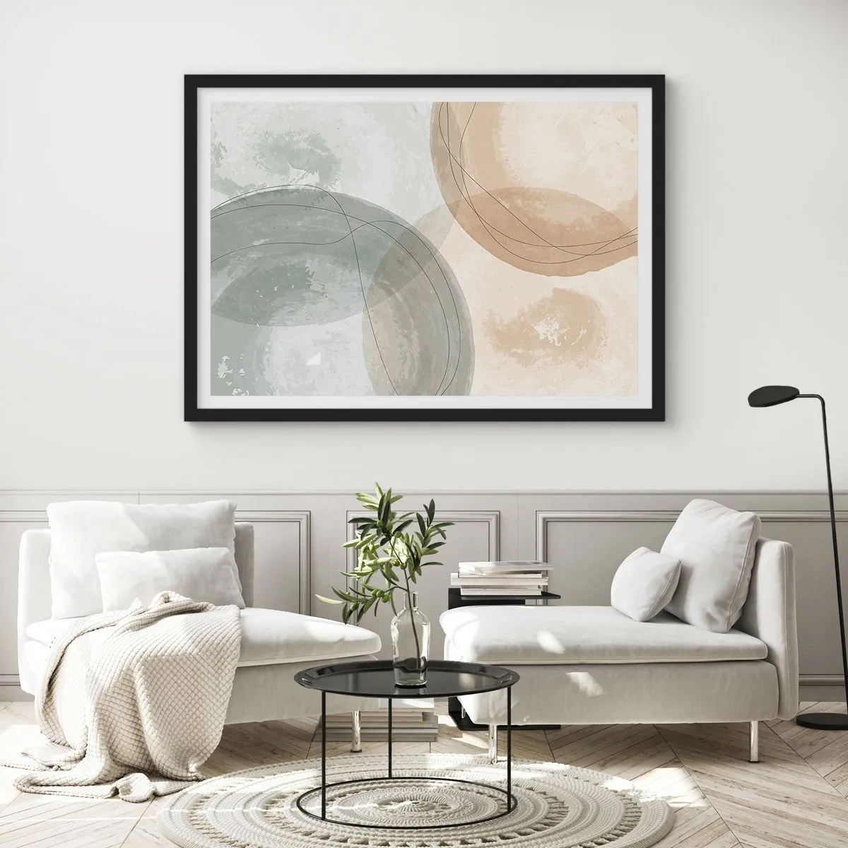 Poster in black frame - Permeation of Worlds - 91x61 cm