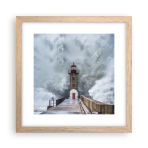 Poster in light oak frame - Roar of Waters, Whirr of the Wind - 30x30 cm