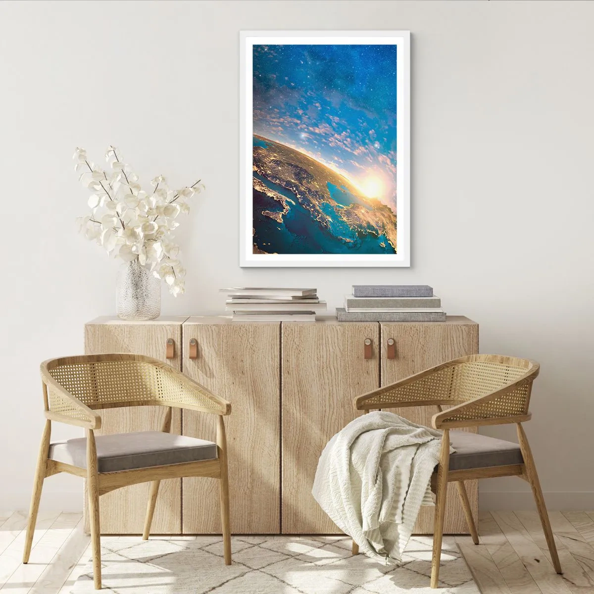 Poster in white frmae - Let's Look at Each Other from a Distance - 40x50 cm