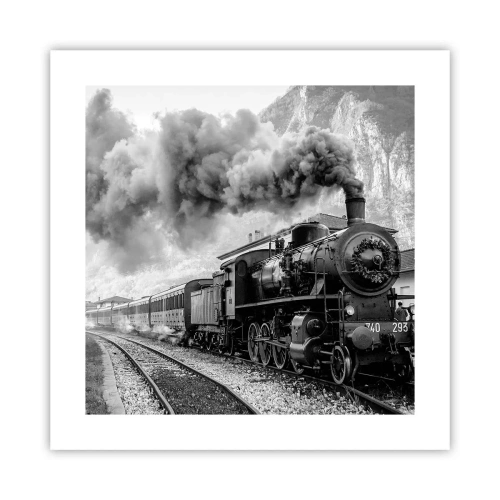 Poster - Standing at the Station... - 40x40 cm