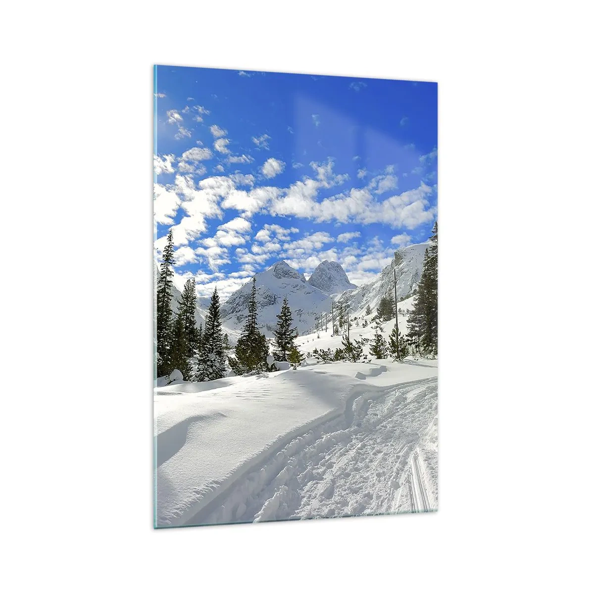 Glass picture - In Snow and in the Sun - 70x100 cm