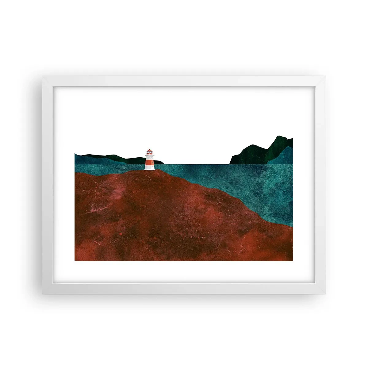Poster in white frmae - Gazing at the Sea - 40x30 cm