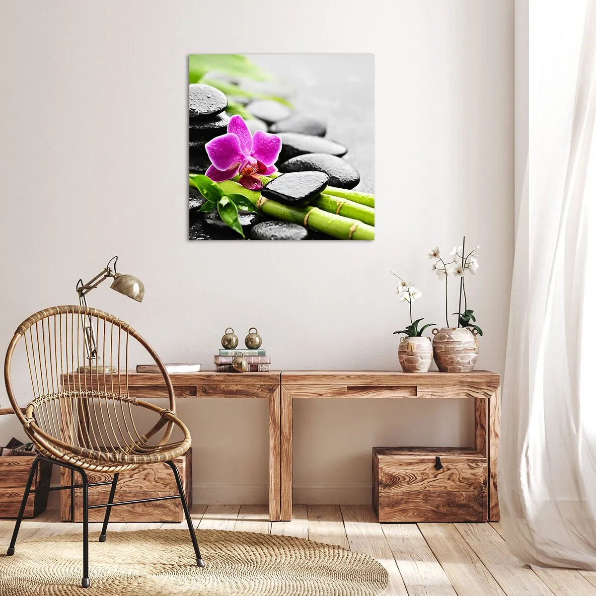 Canvas picture - In a Peaceful Balance - 70x70 cm