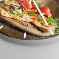 Clock face with lines