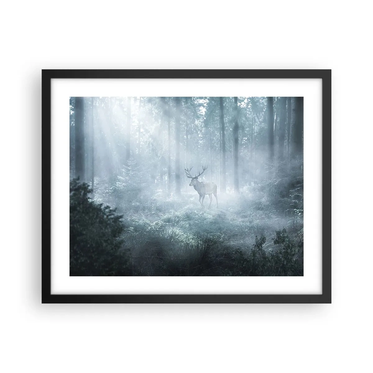 Poster in black frame - Morning Round of the Estate - 50x40 cm