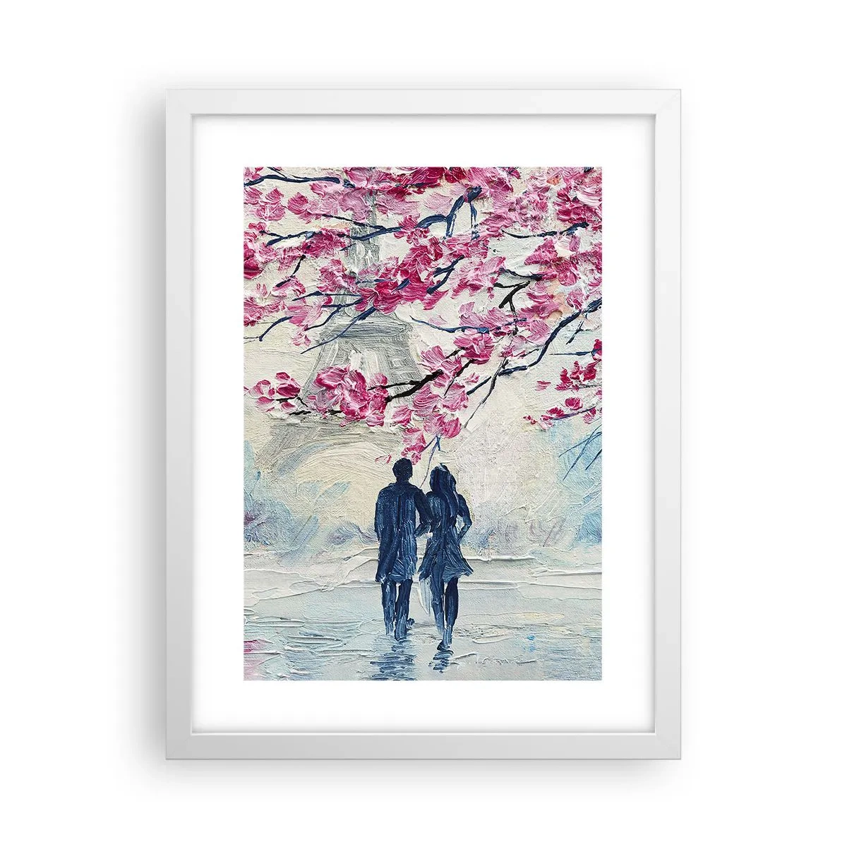 Poster in white frmae - Romantic Walk - 30x40 cm