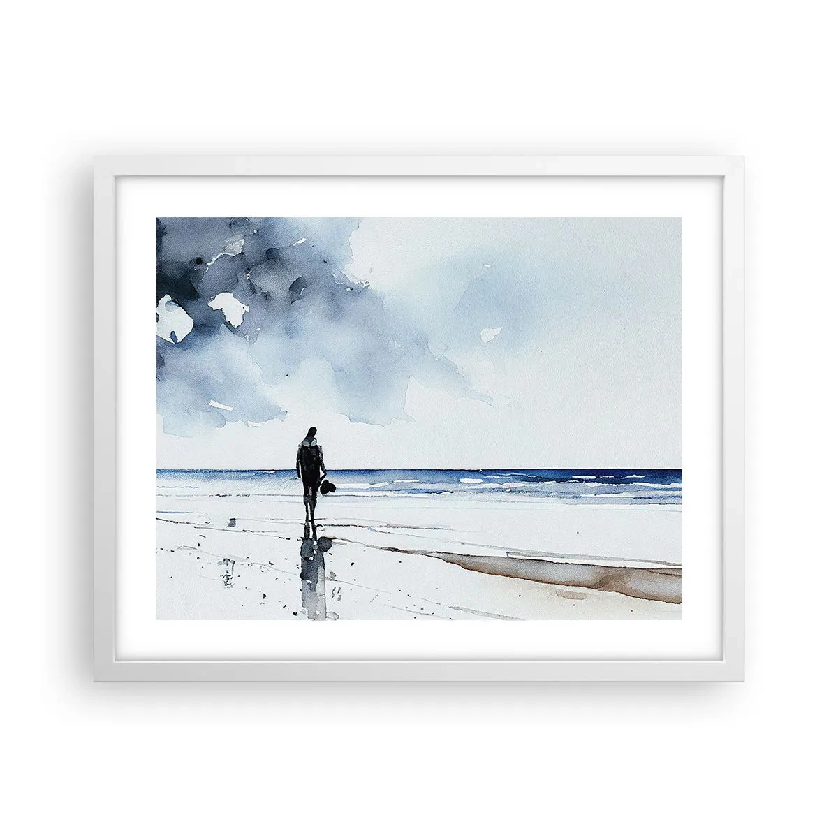 Poster in white frmae - Conversation with the Sea - 50x40 cm