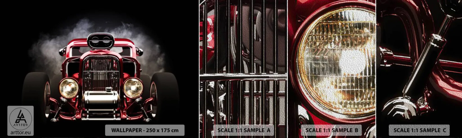 Photo Wallpaper Sample Premium Sand - Fast and Furiously Beautiful - Automotive, Car, Sport - 100x30 cm