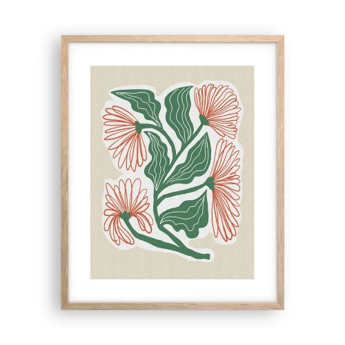 Poster in light oak frame - Folk and Modern - 40x50 cm