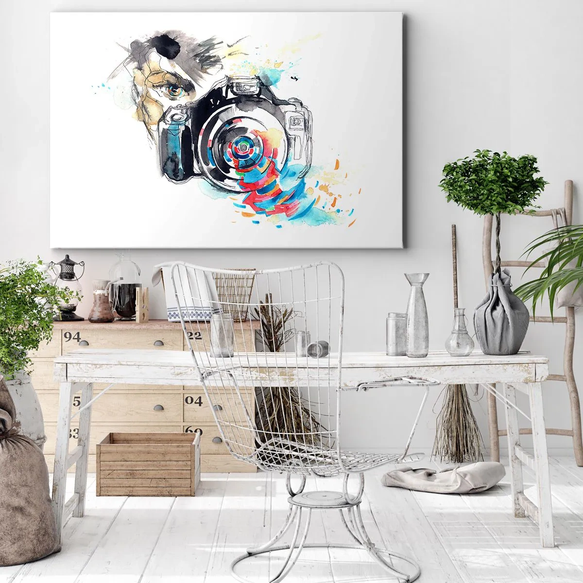 Canvas picture - In the Eye of the Lens - 120x80 cm