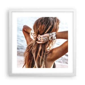 Poster in white frmae - Sister of Water and Sun - 40x40 cm