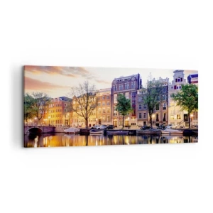 Canvas picture - Reserved and Calm Dutch Beaty - 100x40 cm