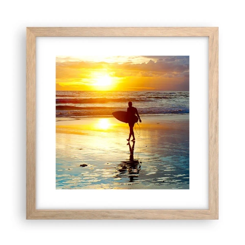 Poster in light oak frame - Return of a Warrior - 30x30 cm