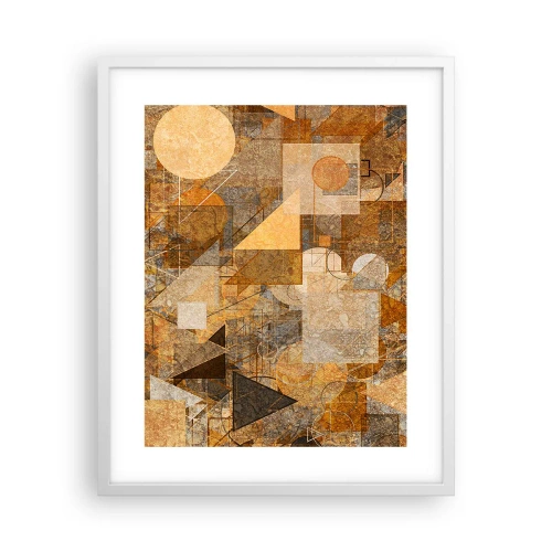 Poster in white frmae - Cubist Study in Brown - 40x50 cm