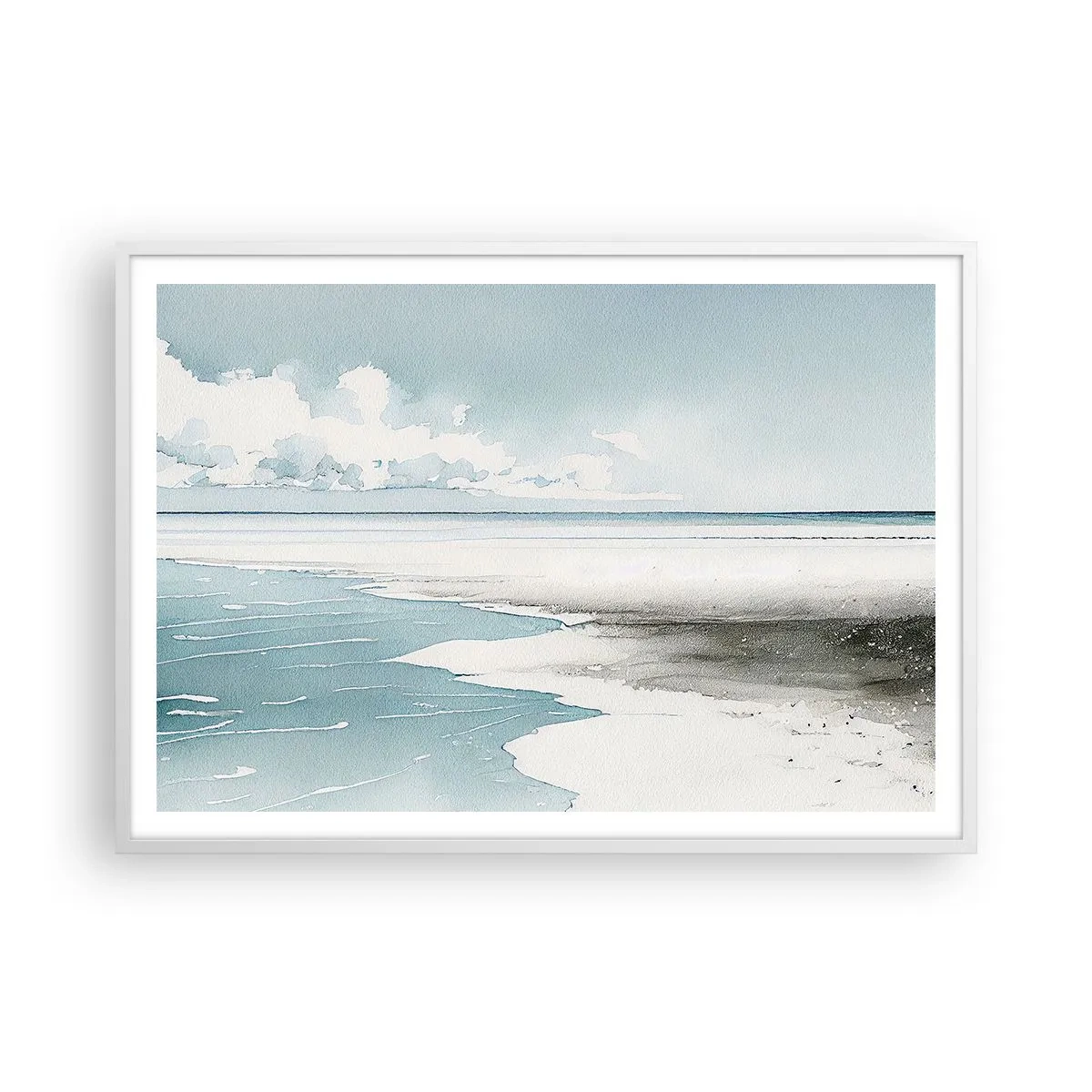 Poster in white frmae - Gentle Tide - 100x70 cm