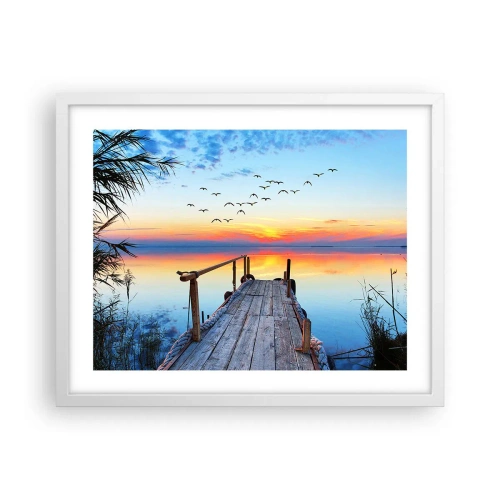 Poster in white frmae - Time to Come Back… - 50x40 cm