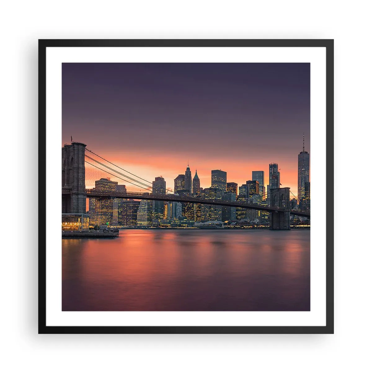 Poster in black frame - Submerged in Lilac Silence - 60x60 cm