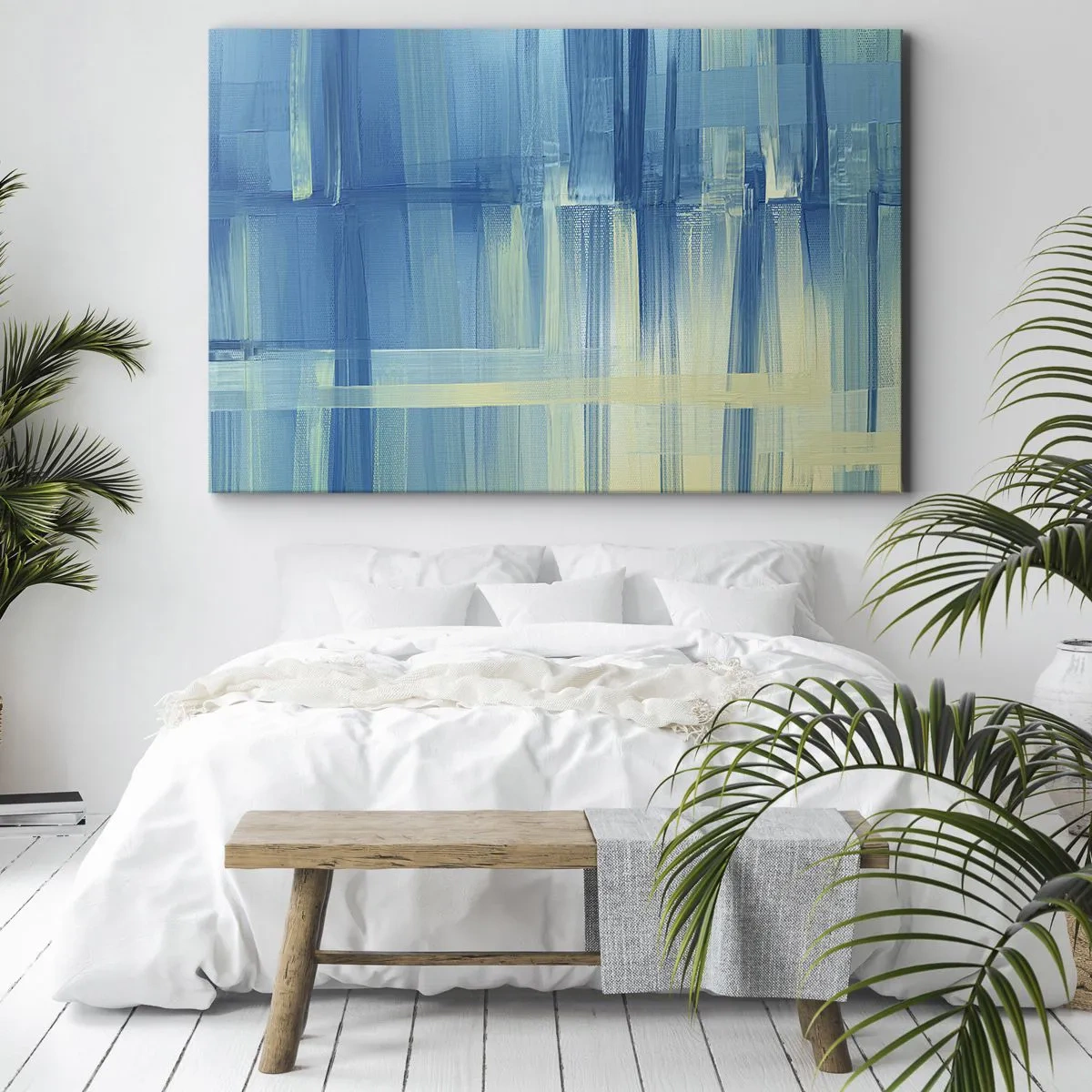 Canvas picture - Composition In Turquoise - 120x80 cm