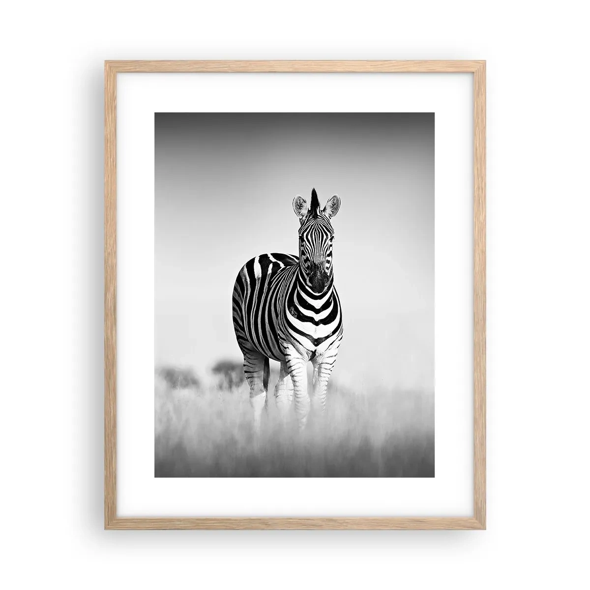 Poster in light oak frame - After All the World is Black and White - 40x50 cm