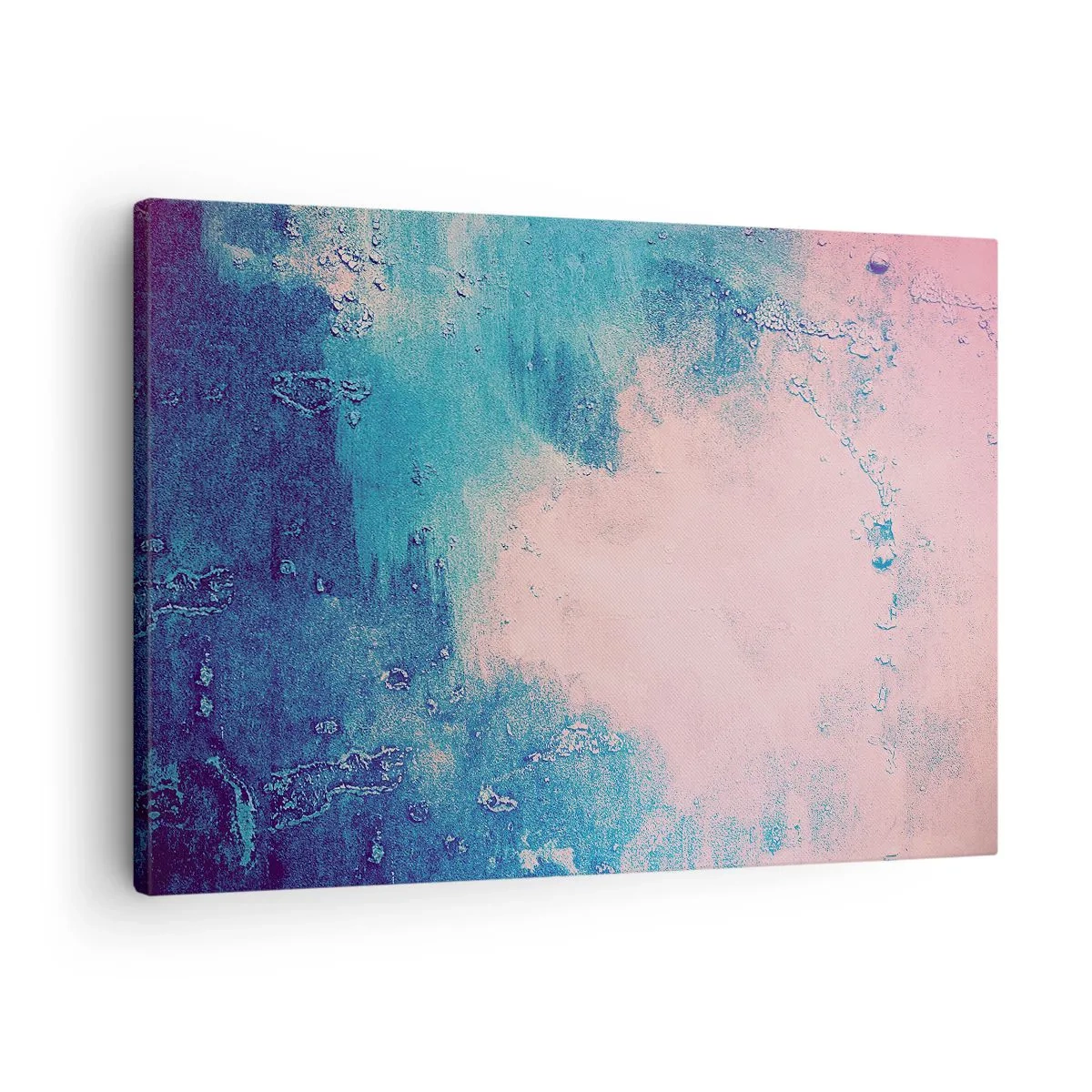 Canvas picture - Abstract texture in shades of pink and blue - 70x50cm - Blue Hug - Modern wall decoration for the living room and bedroom ARTTOR