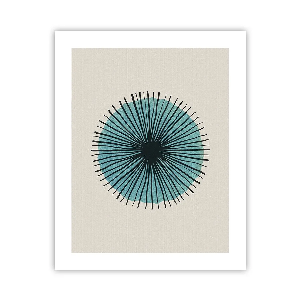 Poster - Rays on Blue - 40x50 cm