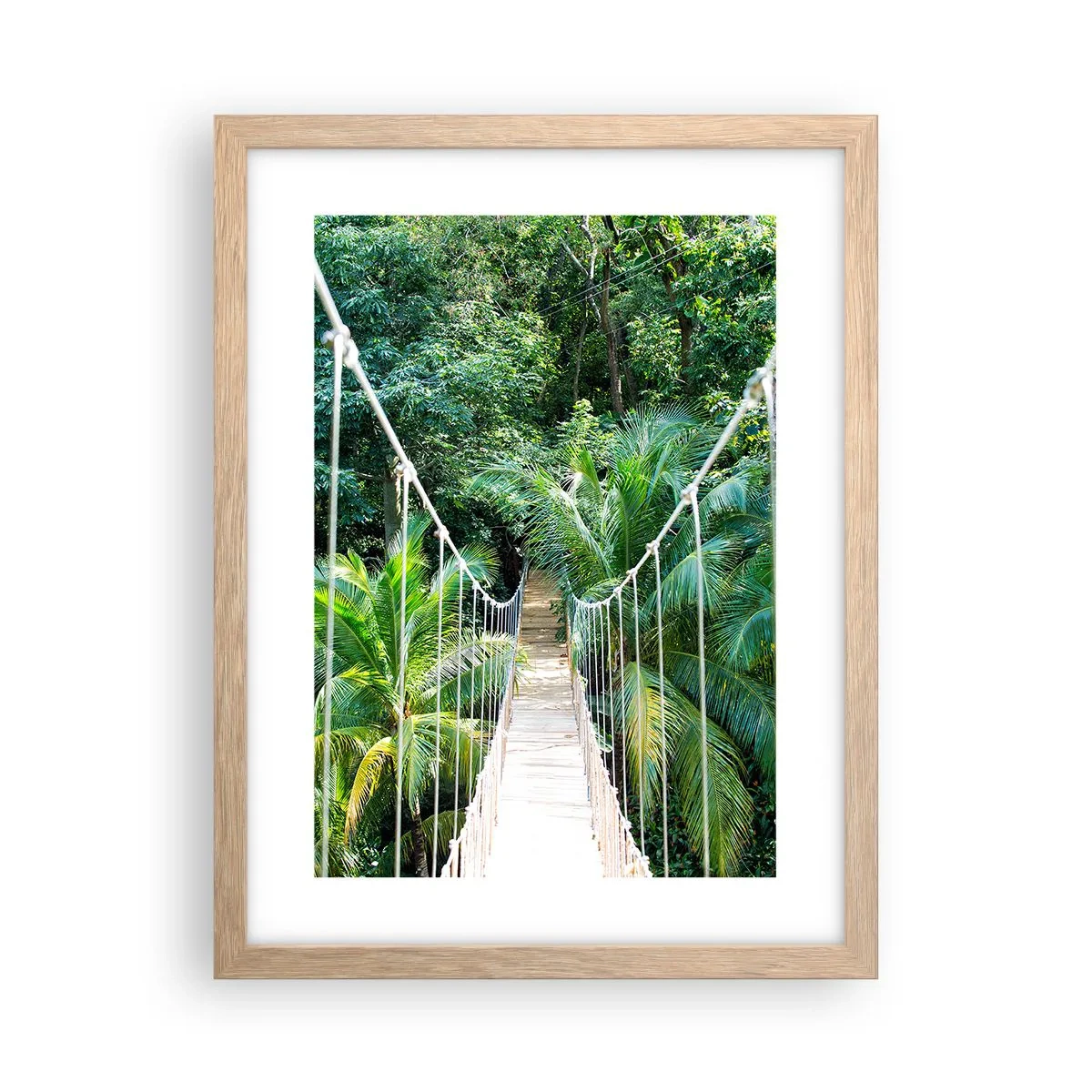 Poster in light oak frame - Welcome to the Jungle! - 30x40 cm