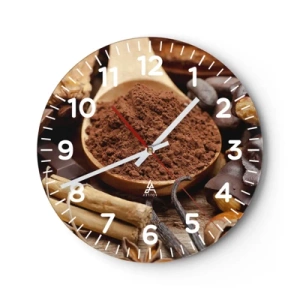 Wall clock - Clock on glass - Best for Stress - 40x40 cm