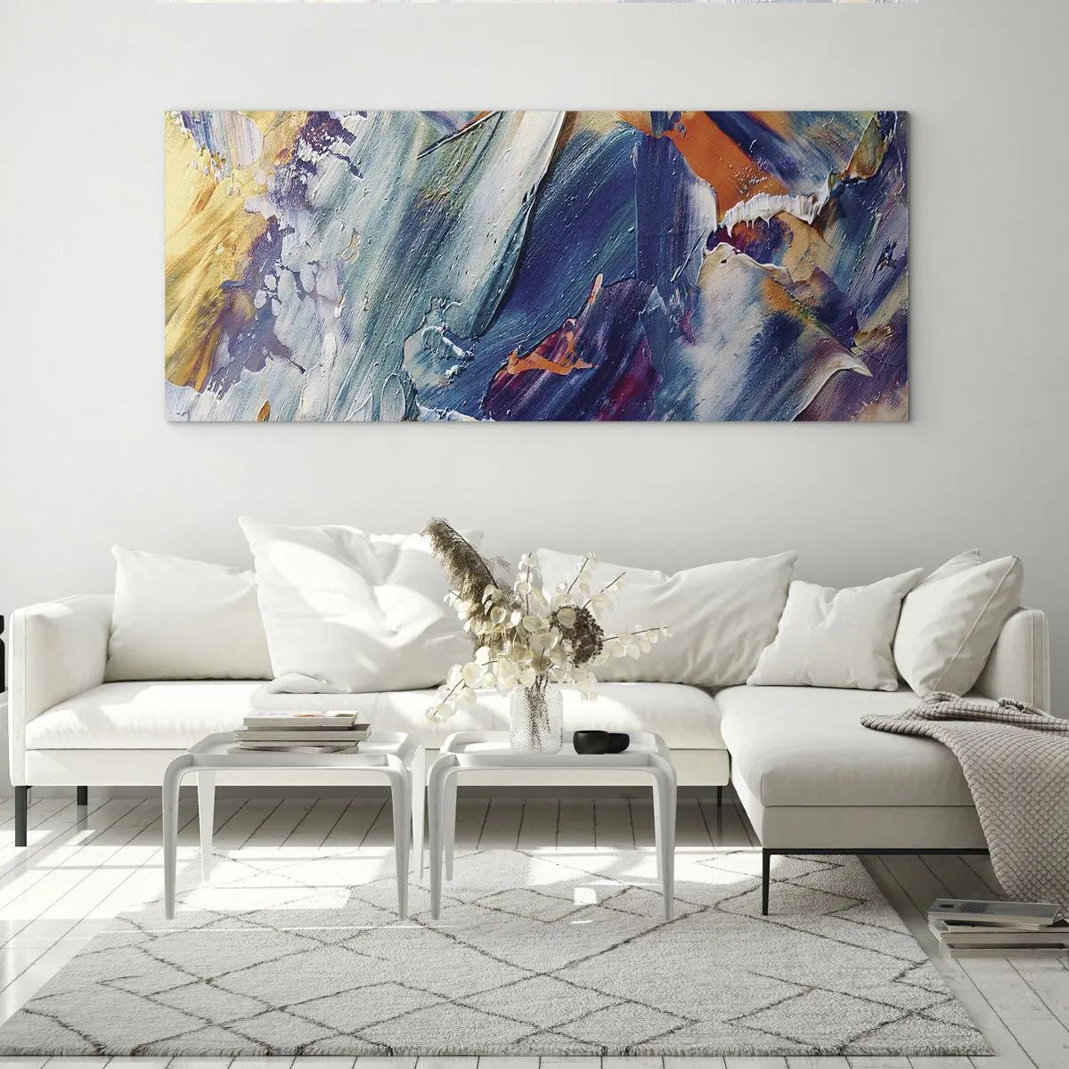 Glass picture - Whirlwind of Colour - 100x40 cm