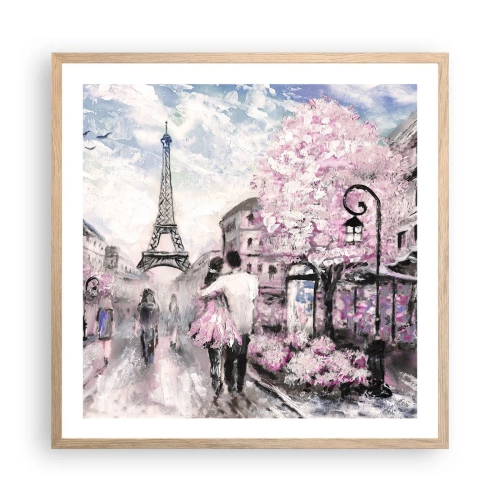 Poster in light oak frame - If You Were To Fall In Love - 60x60 cm