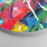 Clock face with lines