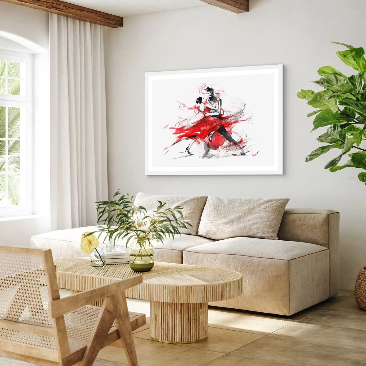 Poster in white frmae - Tango - Rhythm of Passion - 91x61 cm