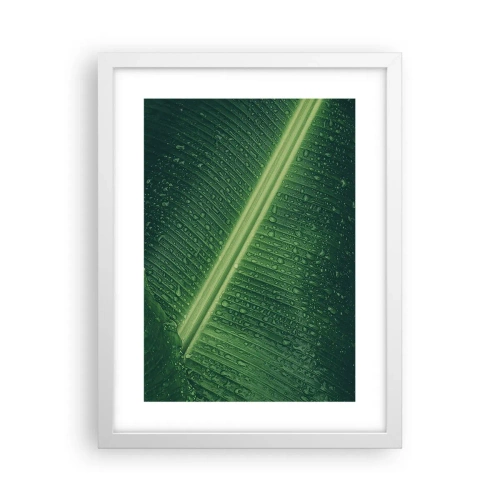 Poster in white frmae - Structure of Green - 30x40 cm