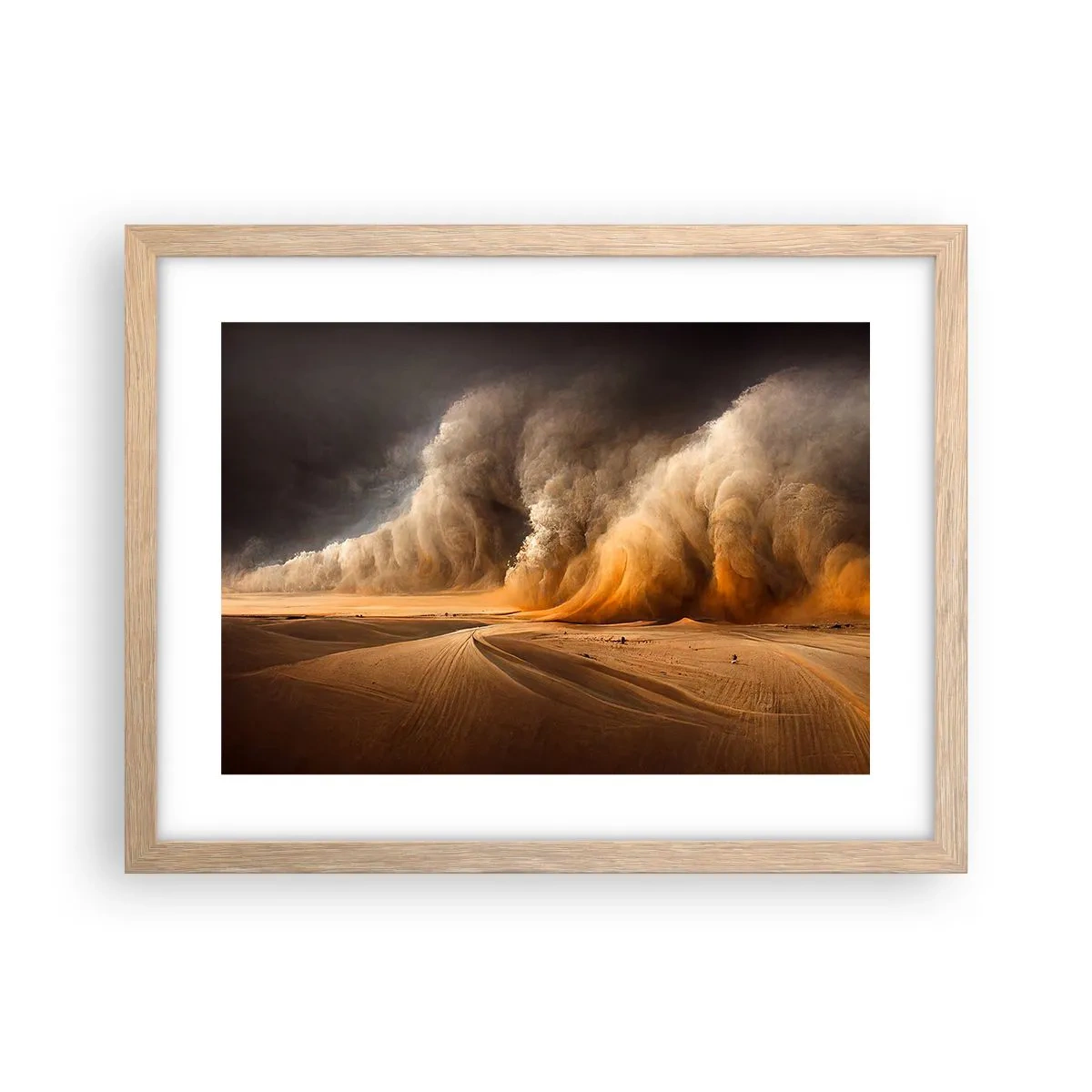 Poster in light oak frame - Rage of the Desert - 40x30 cm