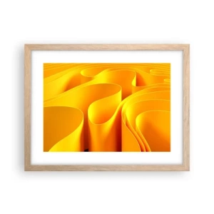 Poster in light oak frame - Like Waves of the Sun - 40x30 cm