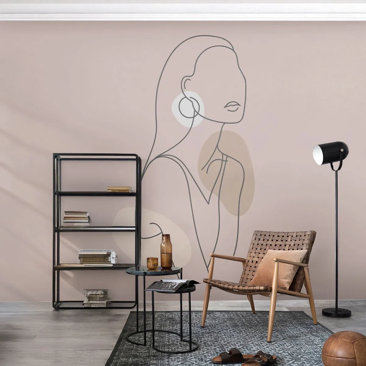 Photo Wallpaper Standard Eco - Icon of Girlhood - Abstraction, Woman, Graphics - 500x350 cm