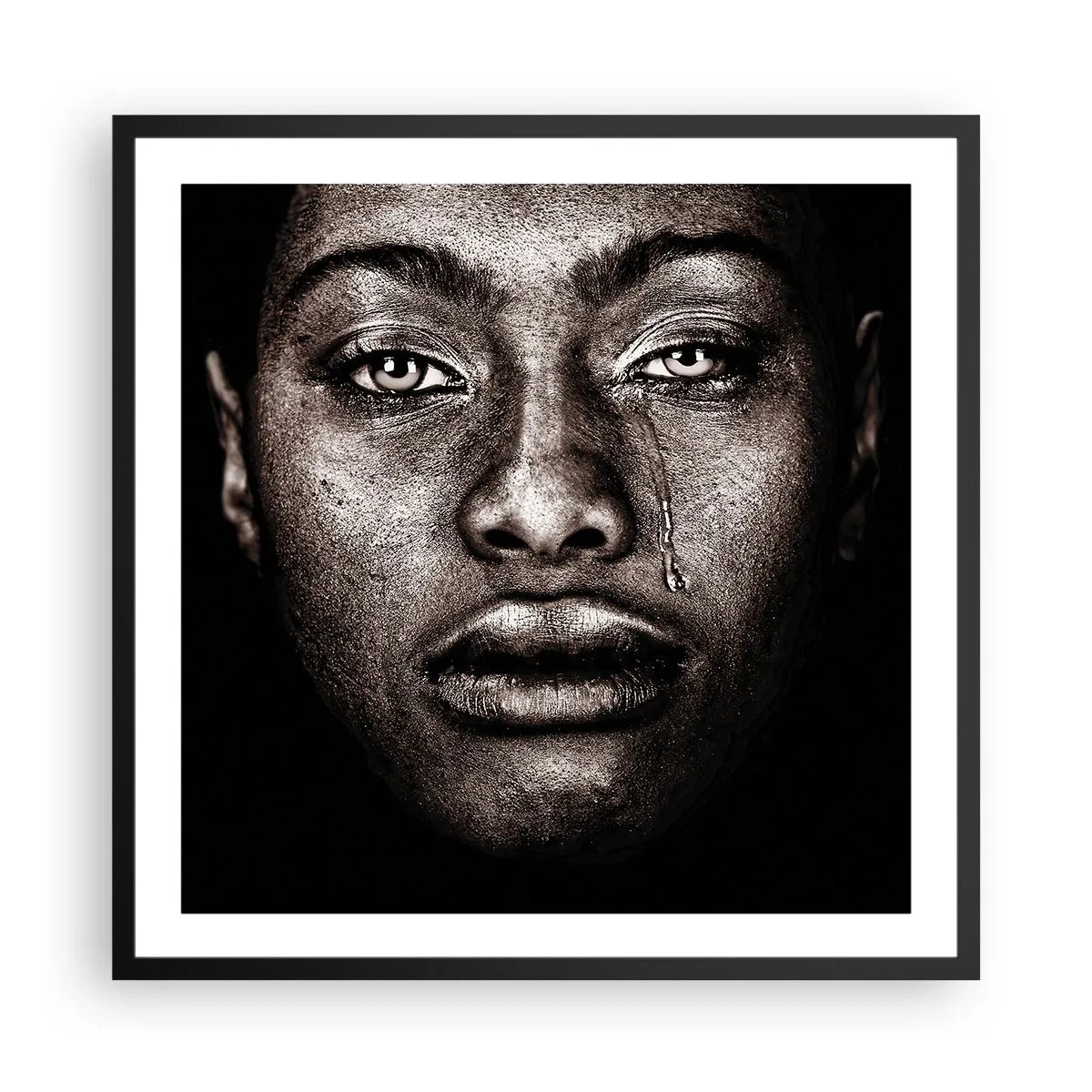 Poster in black frame - One Tear - 60x60 cm