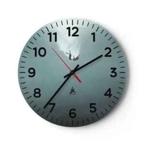 Wall clock - Clock on glass - In the Arms of the Ocean - 30x30 cm