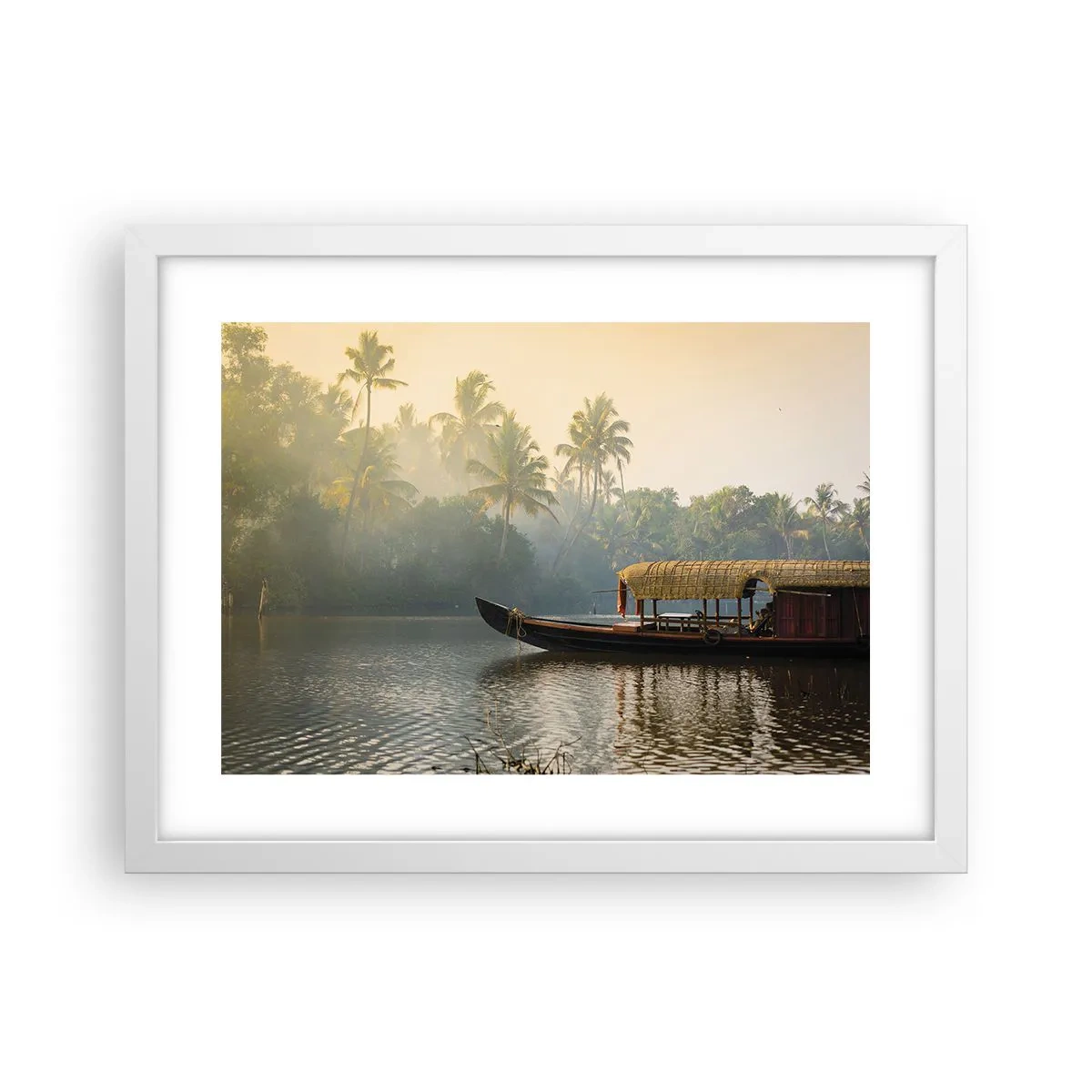 Poster in white frmae - House on the River - 40x30 cm