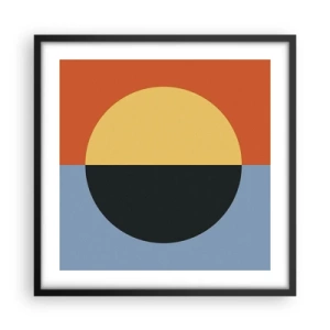 Poster in black frame - Composition of Warm and Cool - 50x50 cm