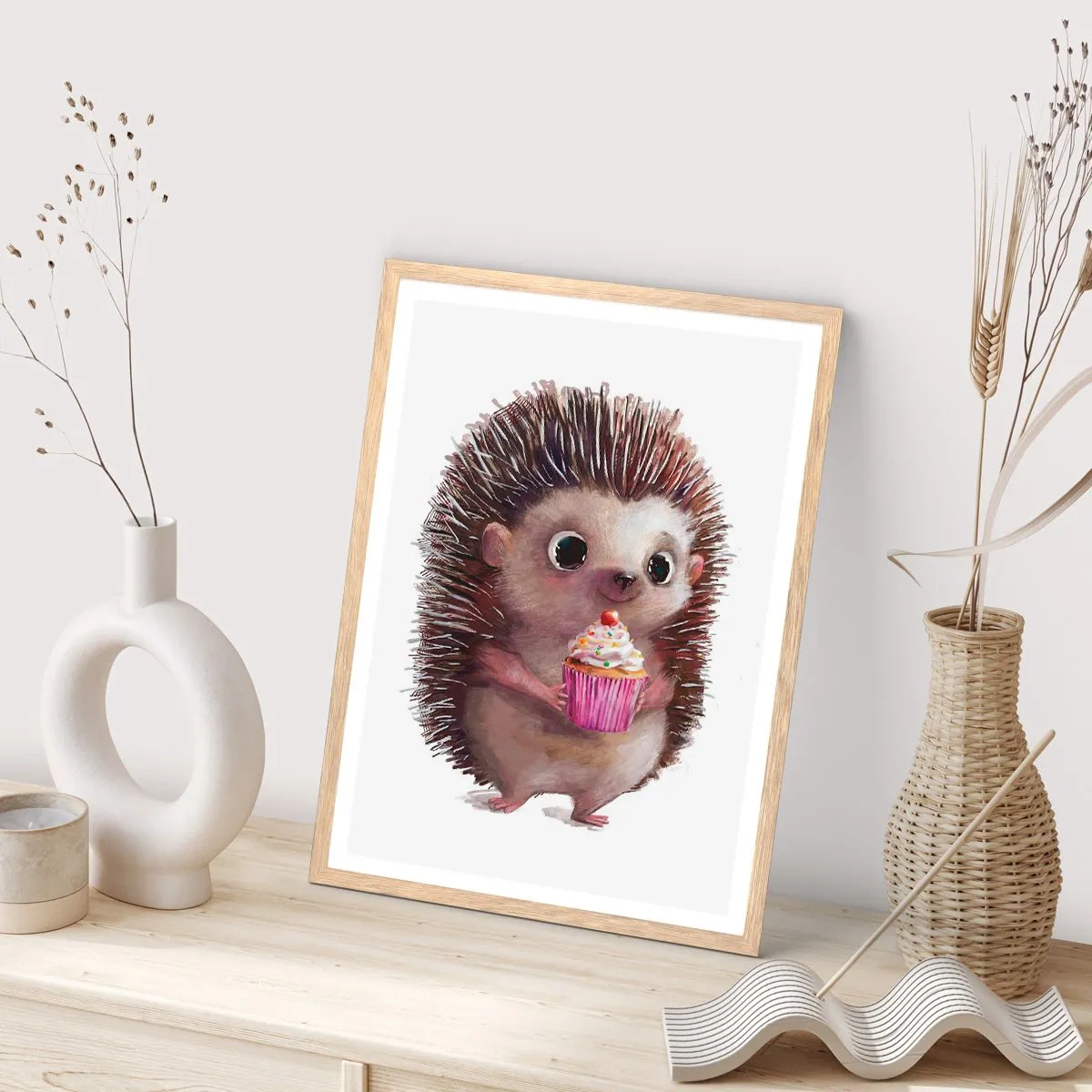 Poster in light oak frame - Everyday is Holiday - 40x50 cm