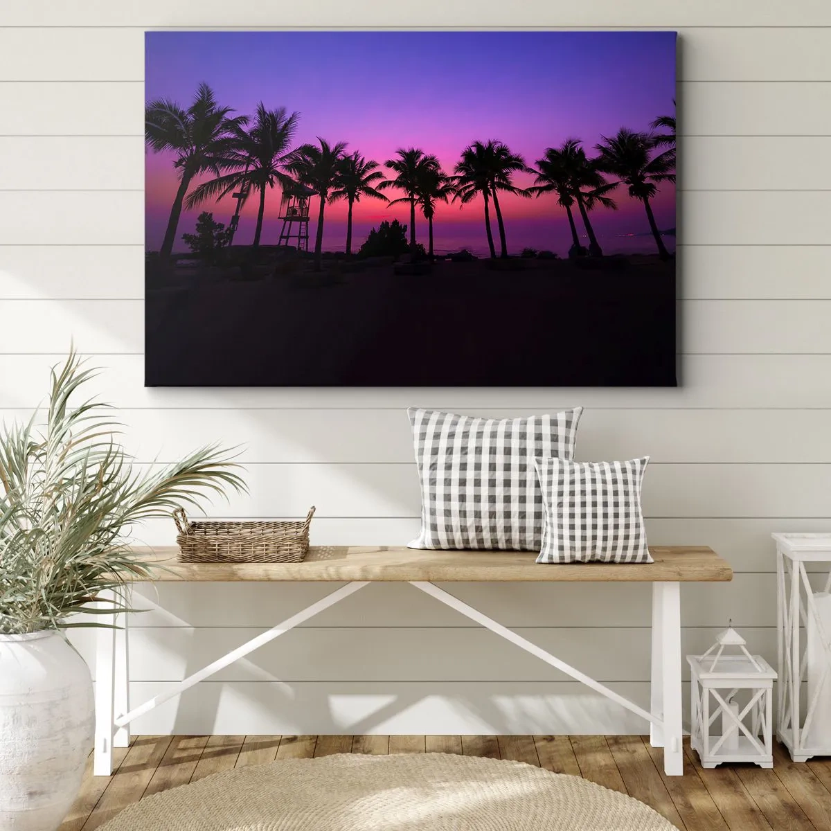 Canvas picture - Evening under the Palms - 100x70 cm