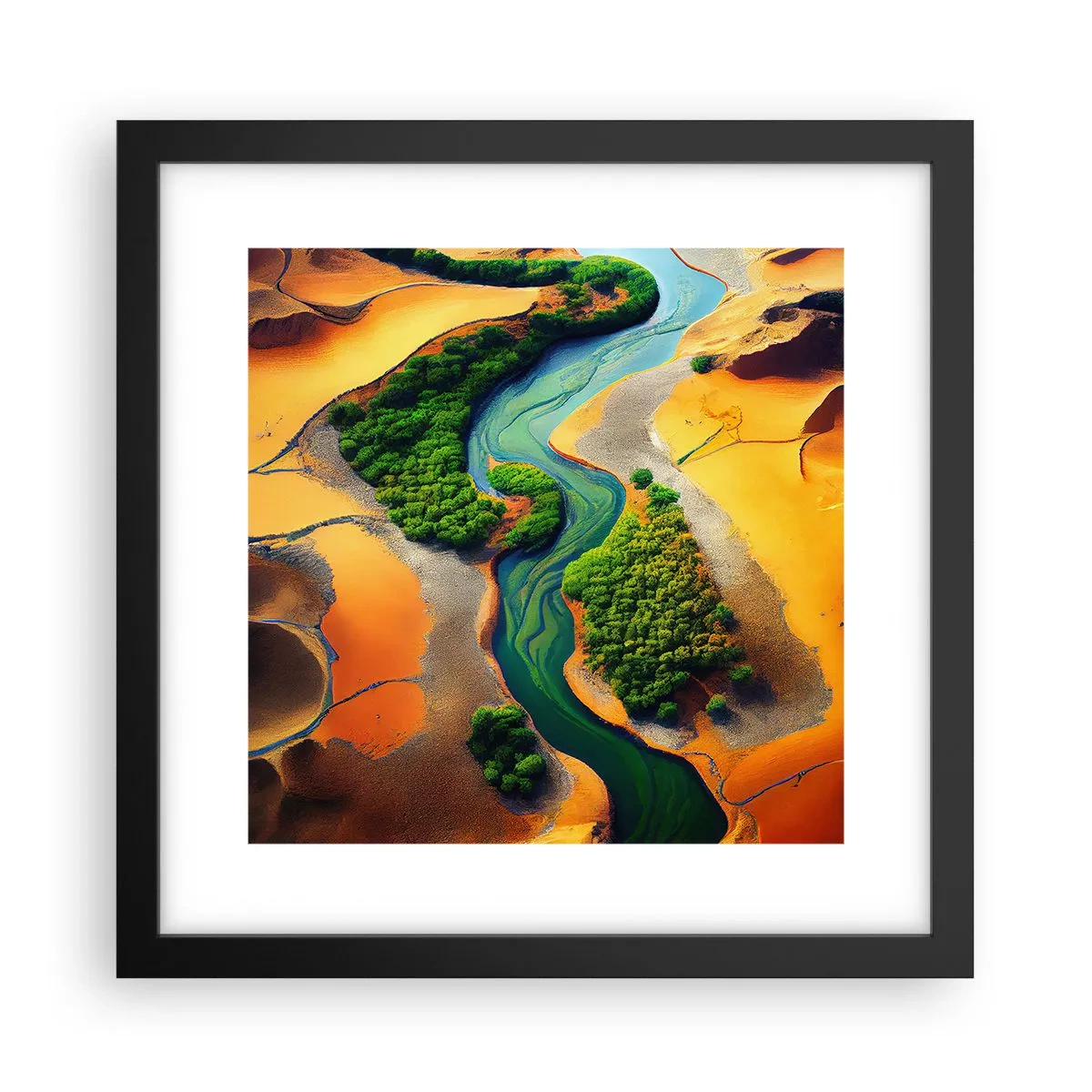 Poster in black frame - Life-giving River - 30x30 cm