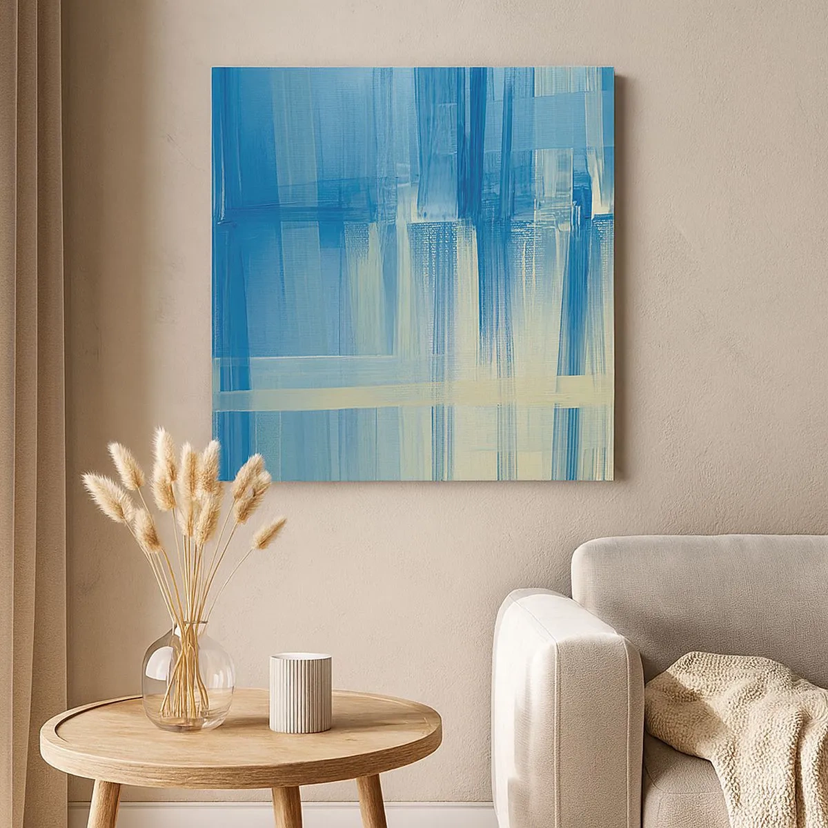 Canvas picture - Composition In Turquoise - 30x30 cm