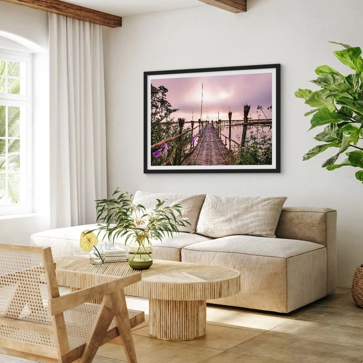 Poster in black frame - Peace and Quiet of Asia - 100x70 cm