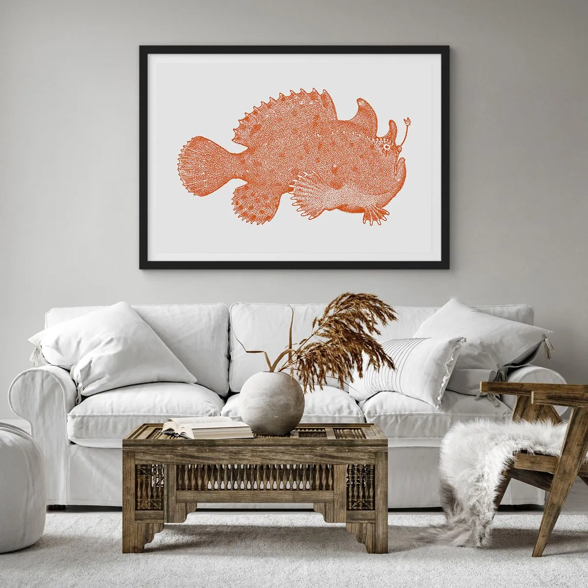 Poster in black frame - Fish after All - 40x30 cm