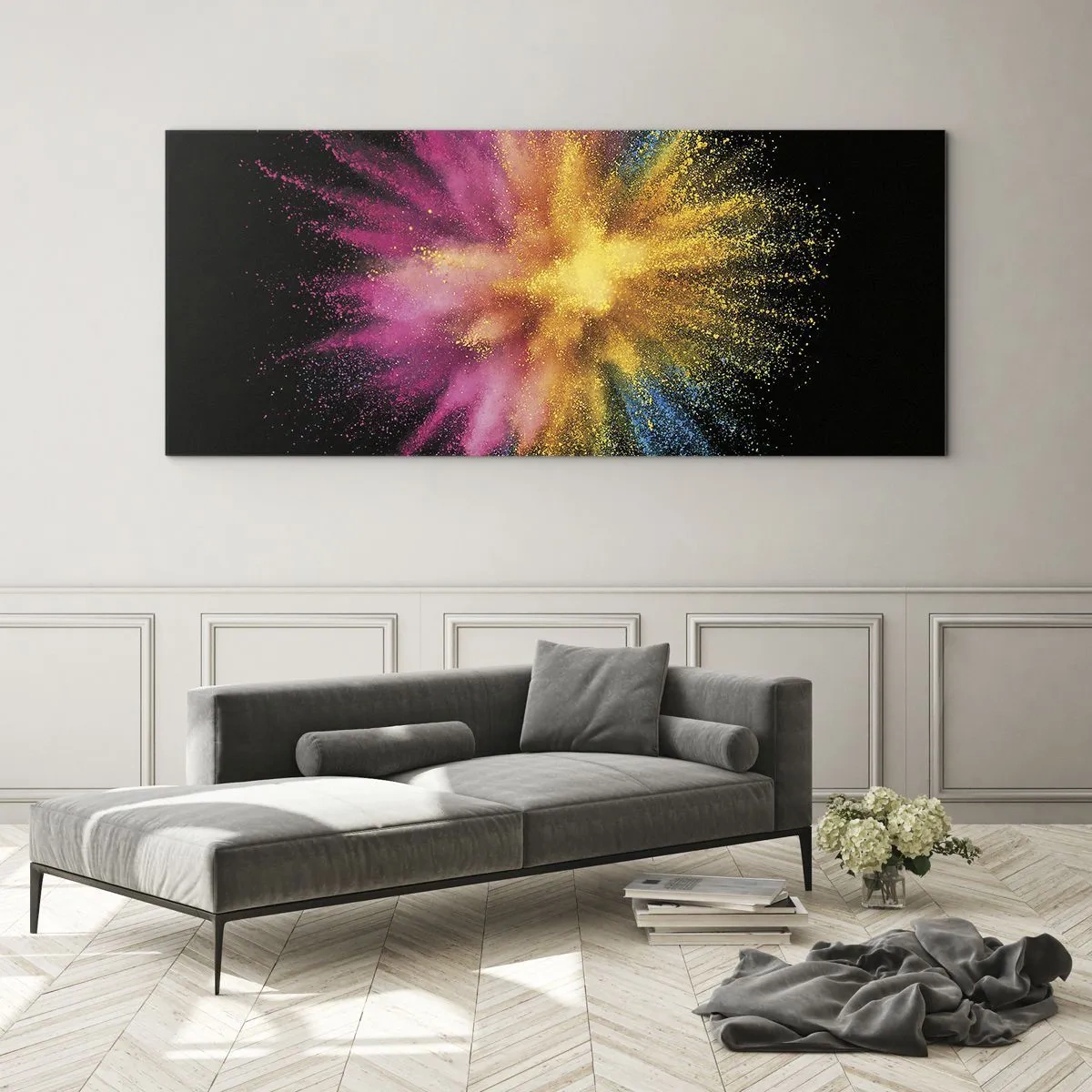 Glass picture - Birth of Colours - 100x40 cm