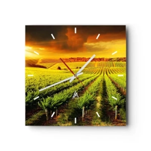 Wall clock - Clock on glass - Under Australian Sun - 30x30 cm