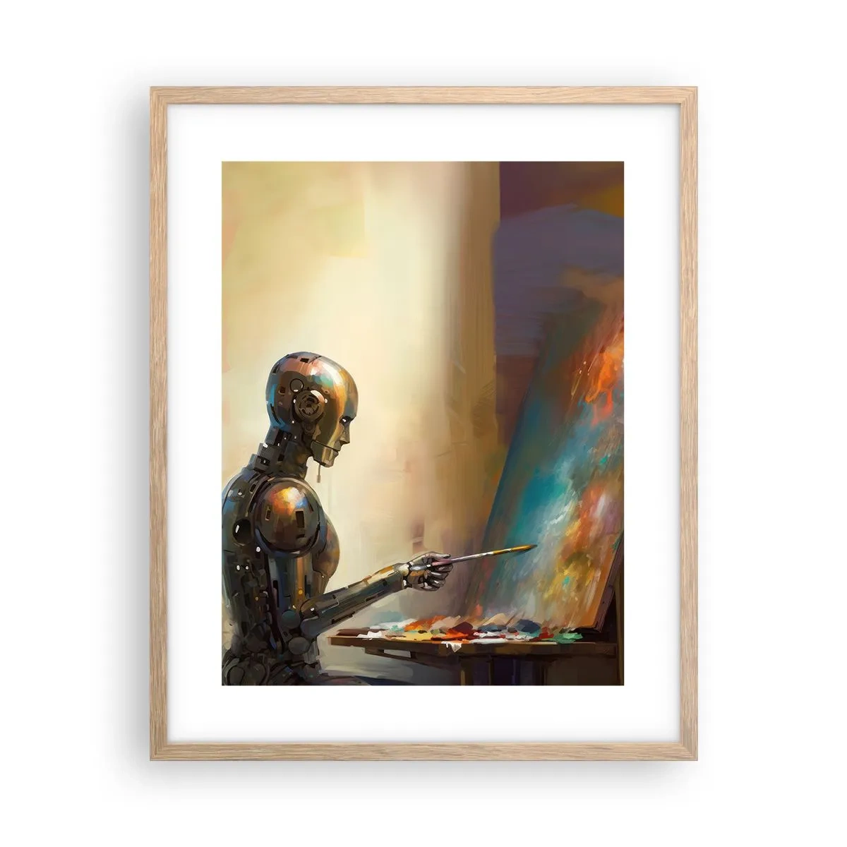 Poster in light oak frame - Art of the Future - 40x50 cm