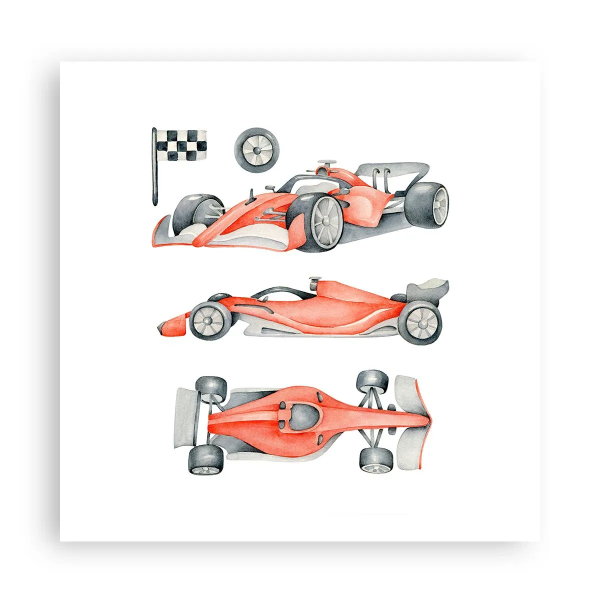 Poster - Race for the Dreams - 60x60 cm
